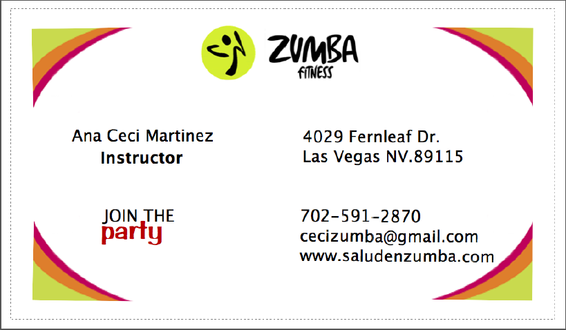 Zumba Card